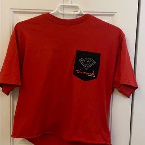 cropped diamond shirt